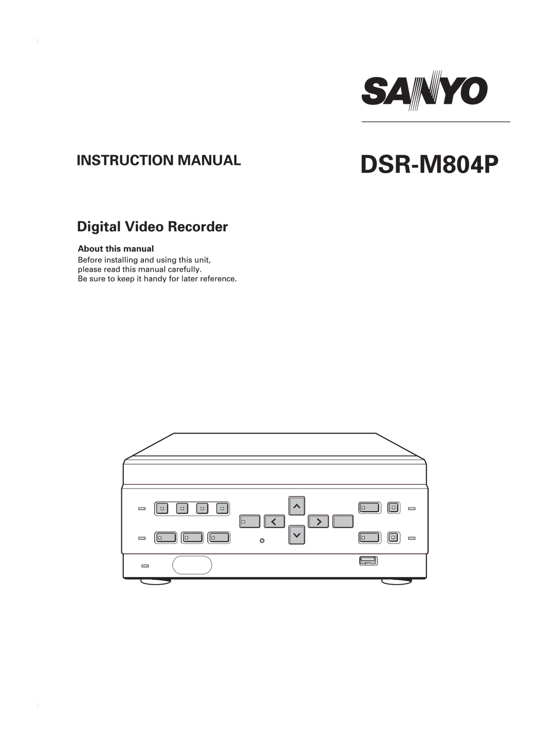 Sanyo DSR-M804P manual 