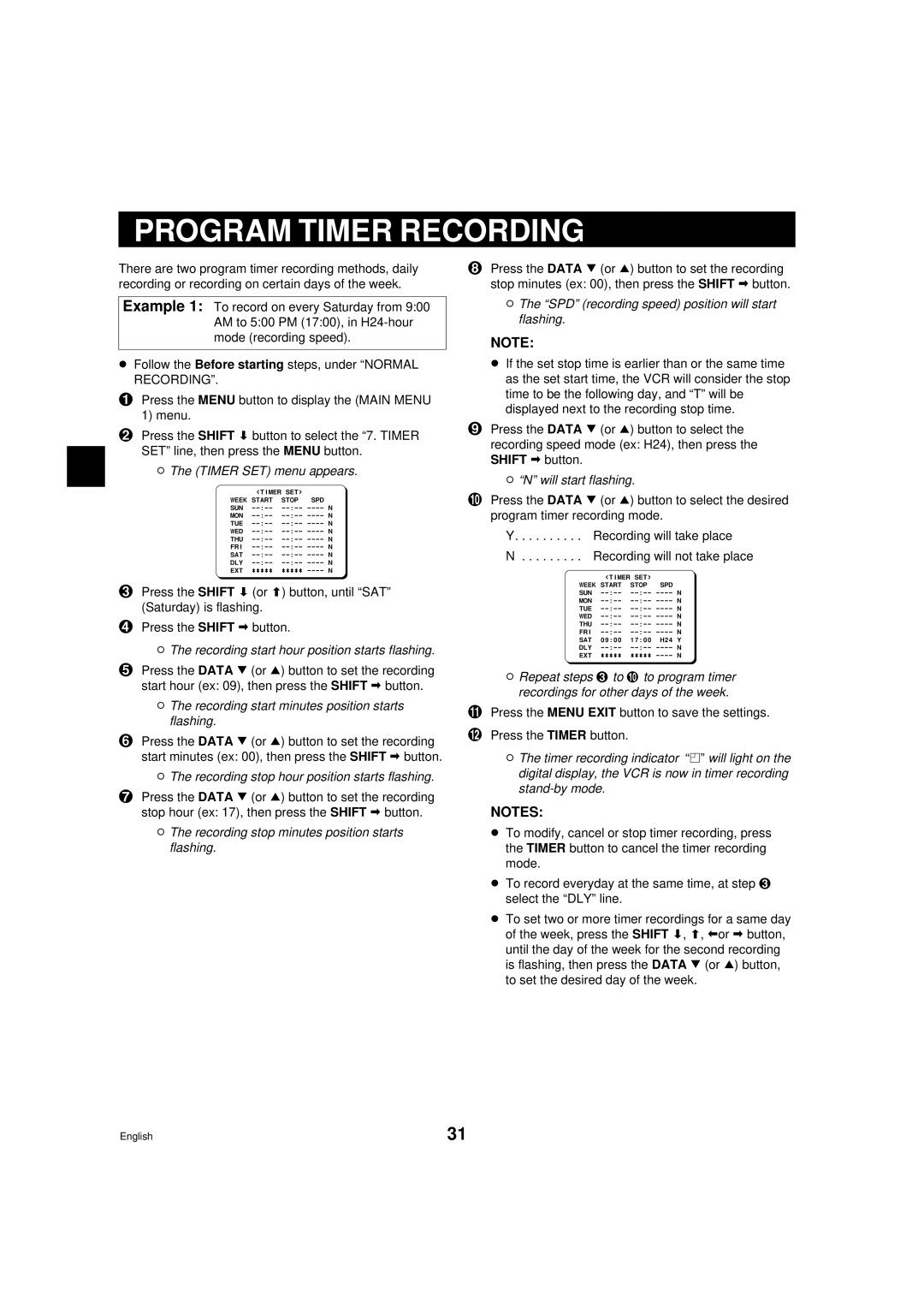 Sanyo DTL-4800, RD2QD/NA instruction manual Program Timer Recording 