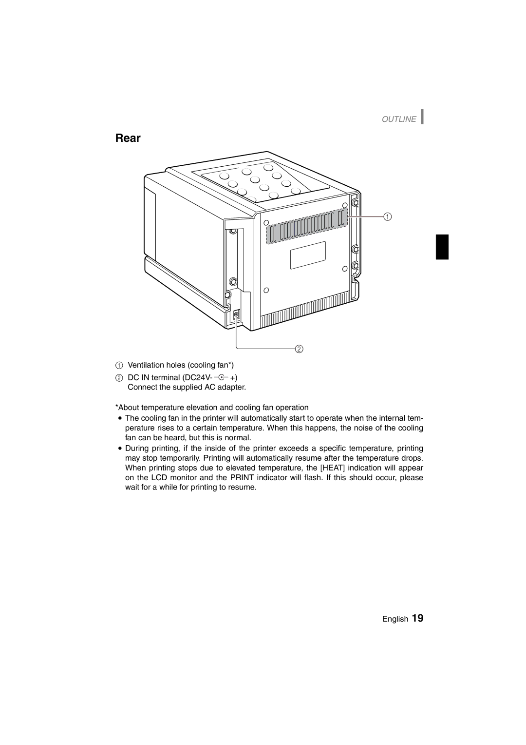 Sanyo DVP-P1U manual Rear 