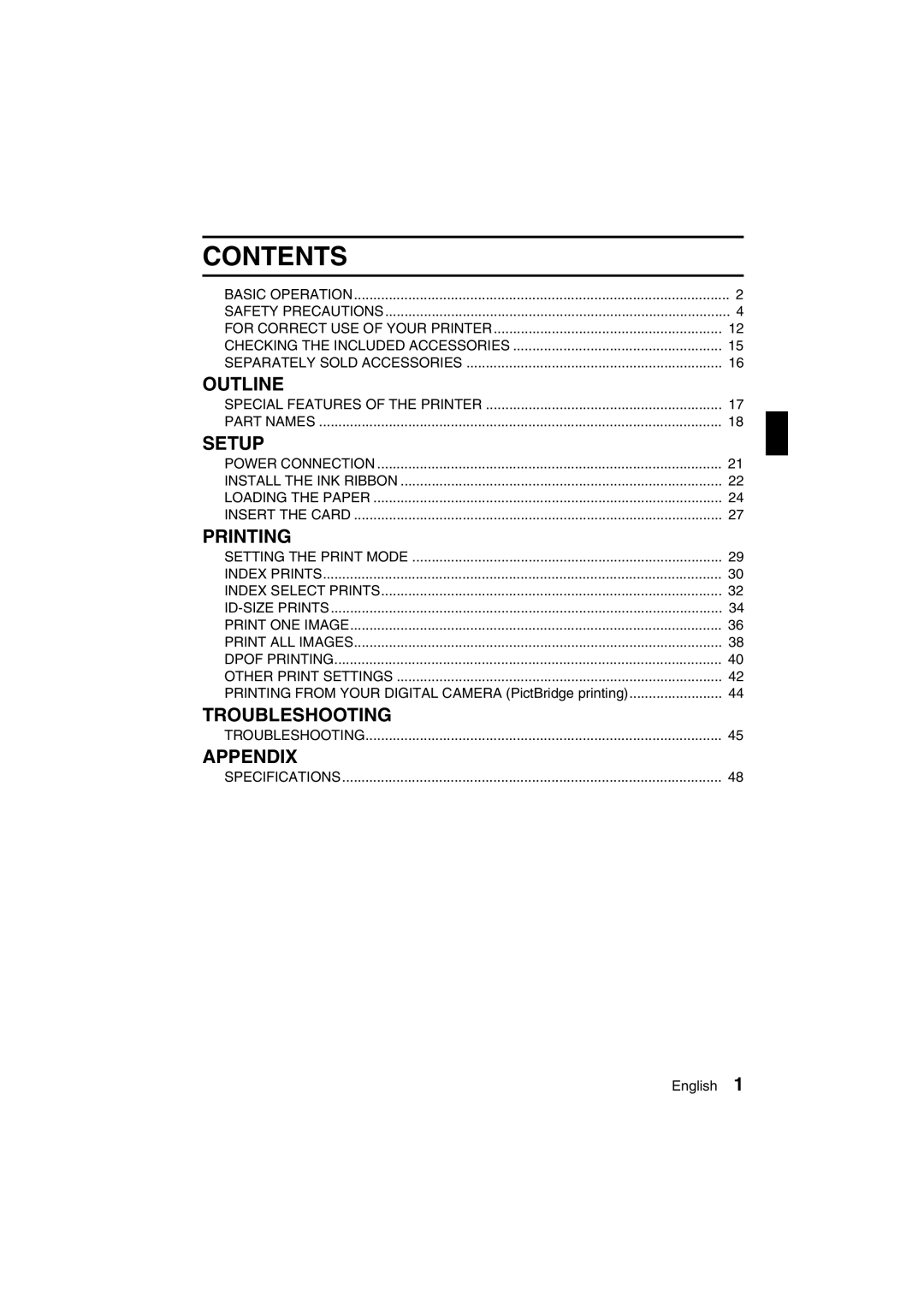 Sanyo DVP-P1U manual Contents 