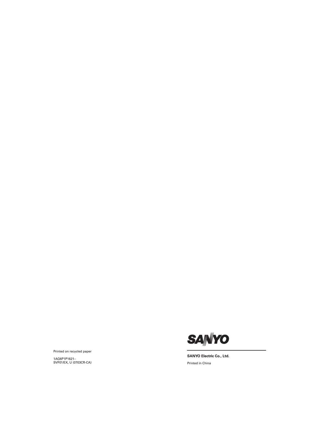 Sanyo DVP-P1U manual 