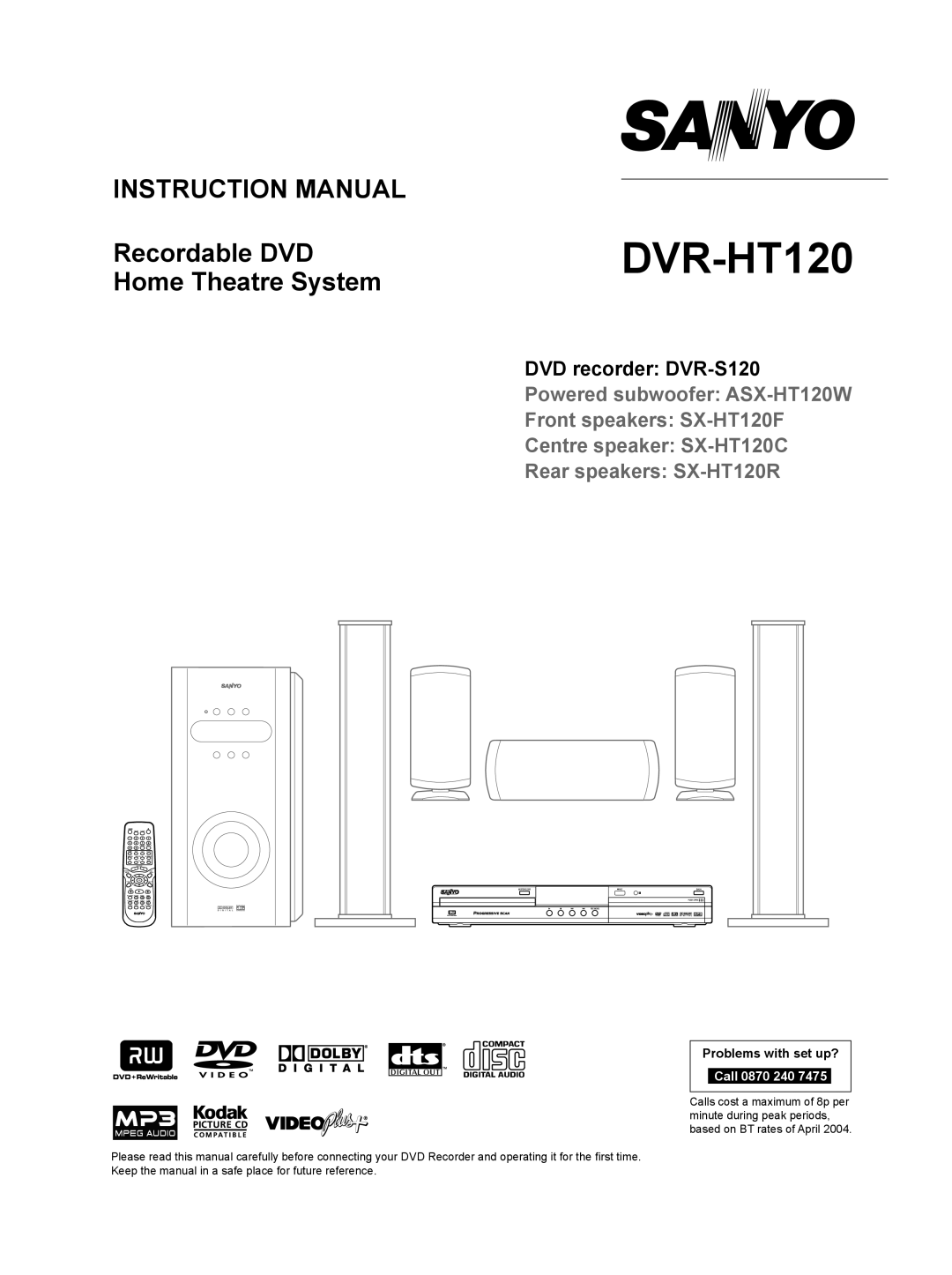 Sanyo DVR-HT120 instruction manual 