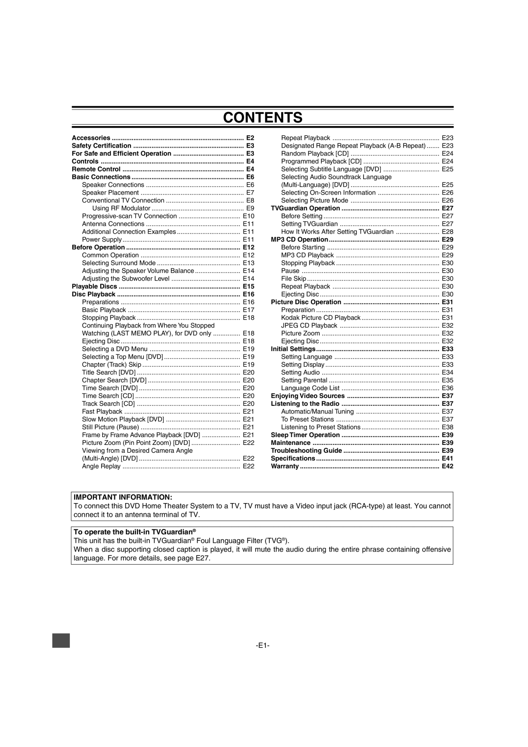 Sanyo DWM-2600 instruction manual Contents 