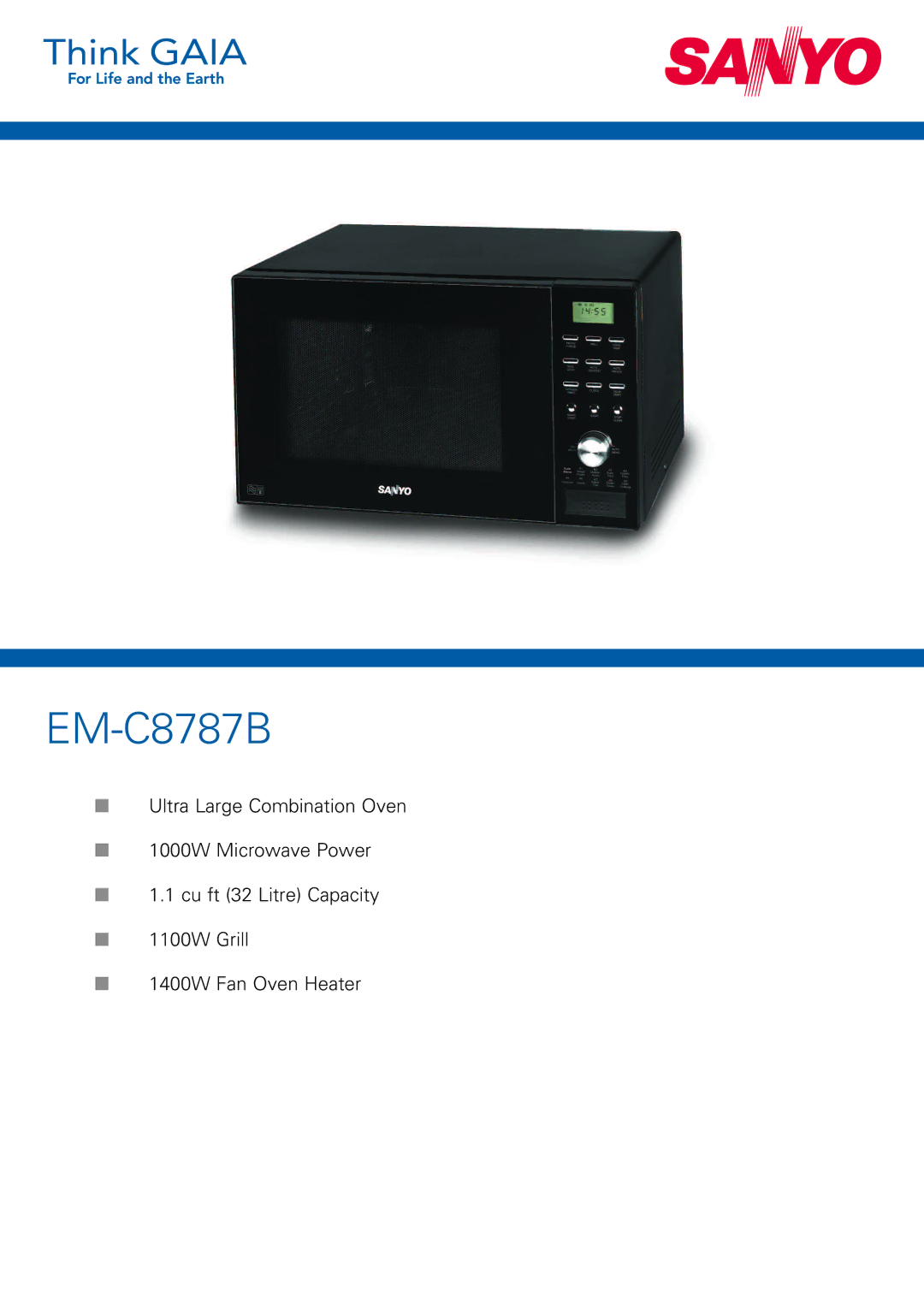 Sanyo EM-C8787B manual 