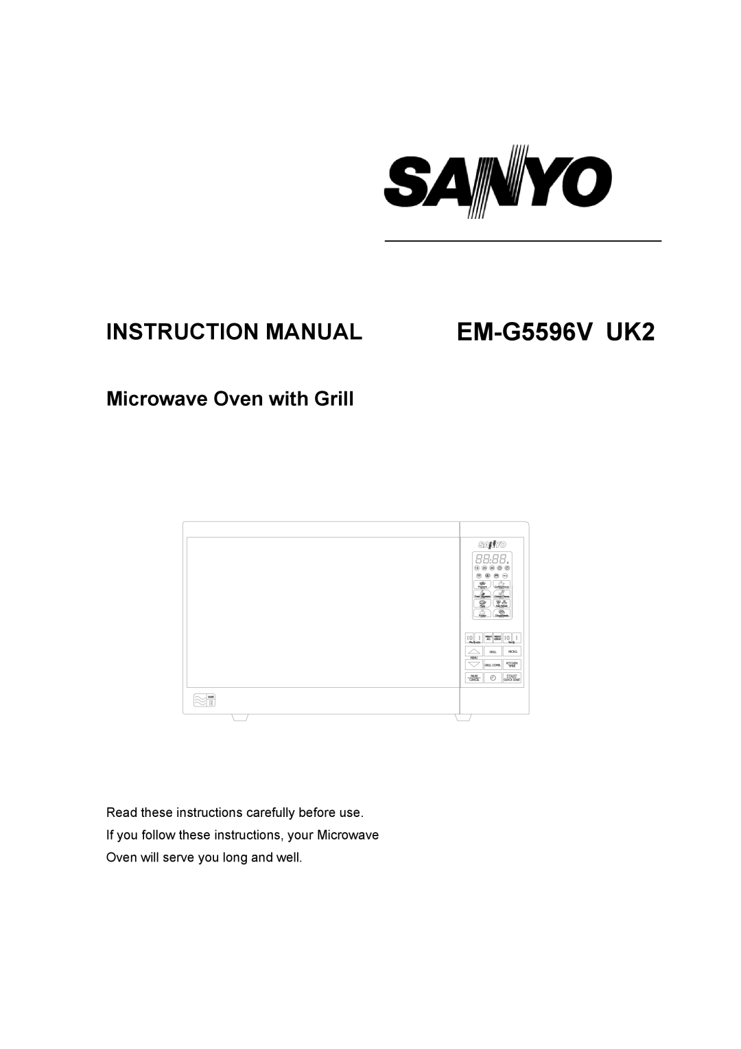 Sanyo instruction manual EM-G5596V UK2 