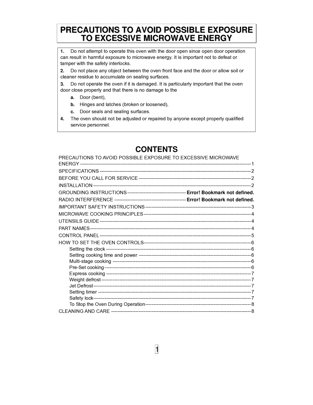 Sanyo EM-S5597B instruction manual Contents 