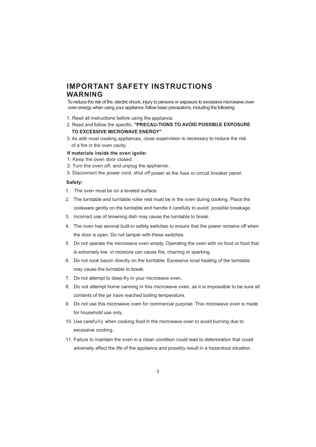 Sanyo EM-S7579W manual Important Safety Instructions 