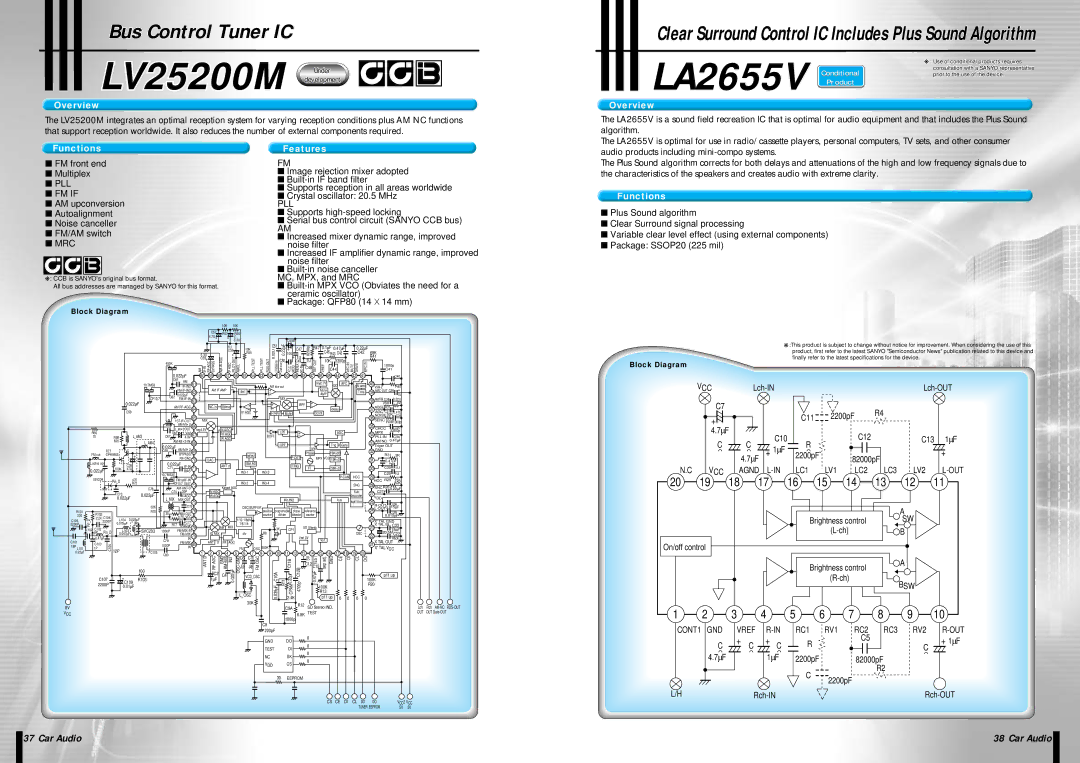 Sanyo EP93F manual LV25200M Under, LA2655V V Product Product 