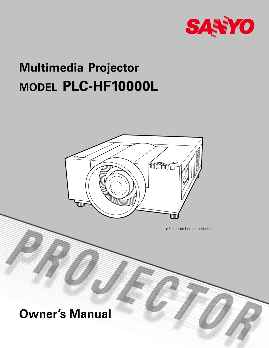 Sanyo owner manual Model PLC-HF10000L 