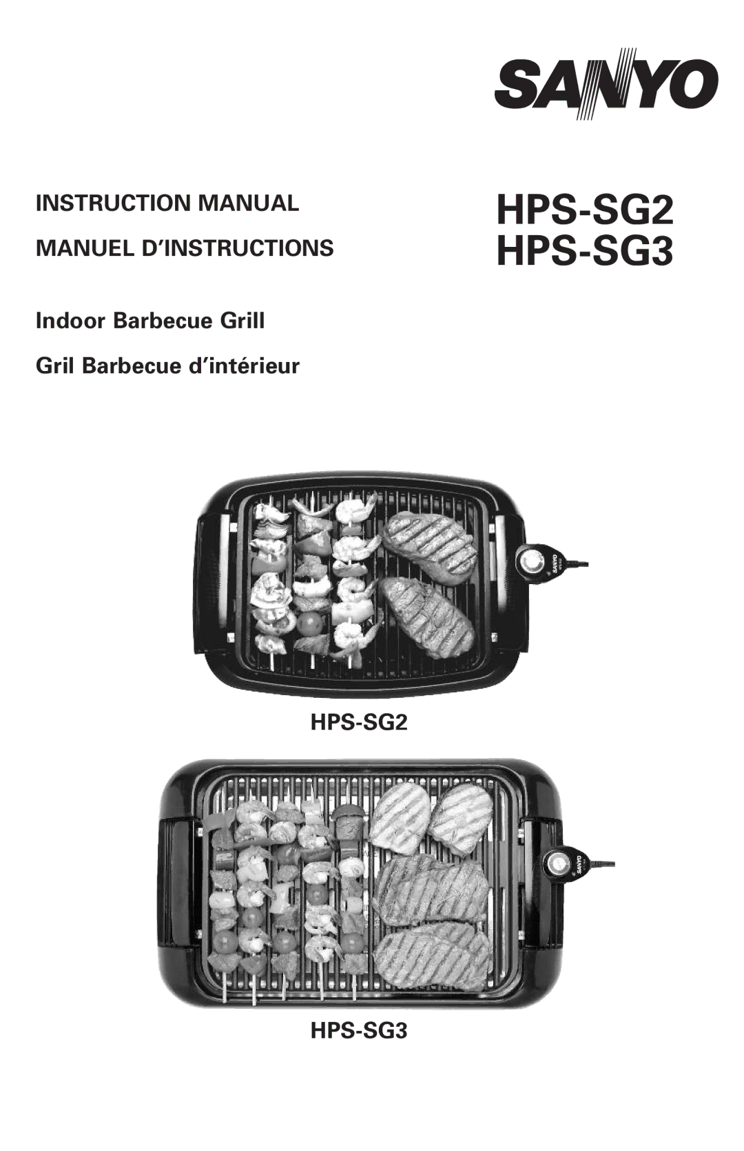 Sanyo instruction manual HPS-SG2 HPS-SG3 