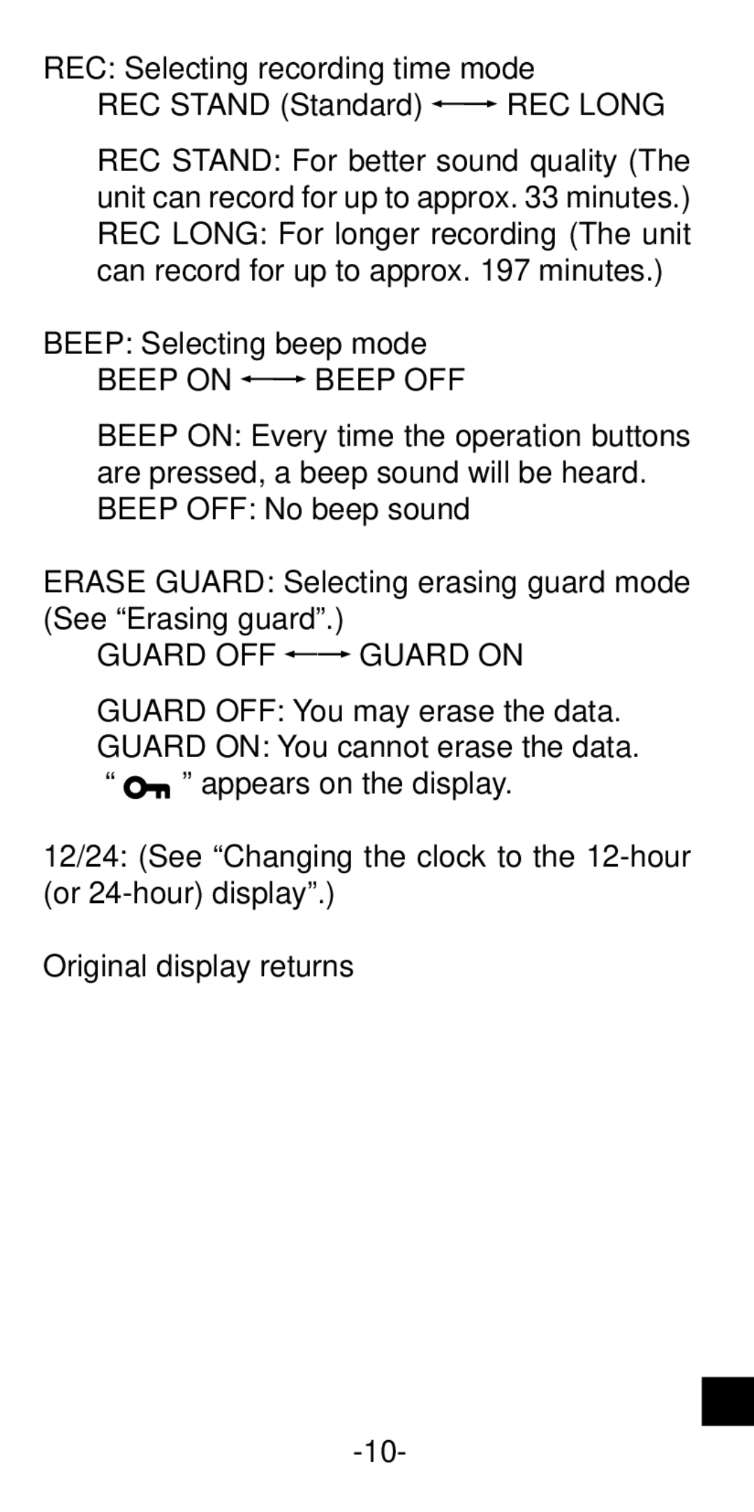 Sanyo ICR-B35 instruction manual 