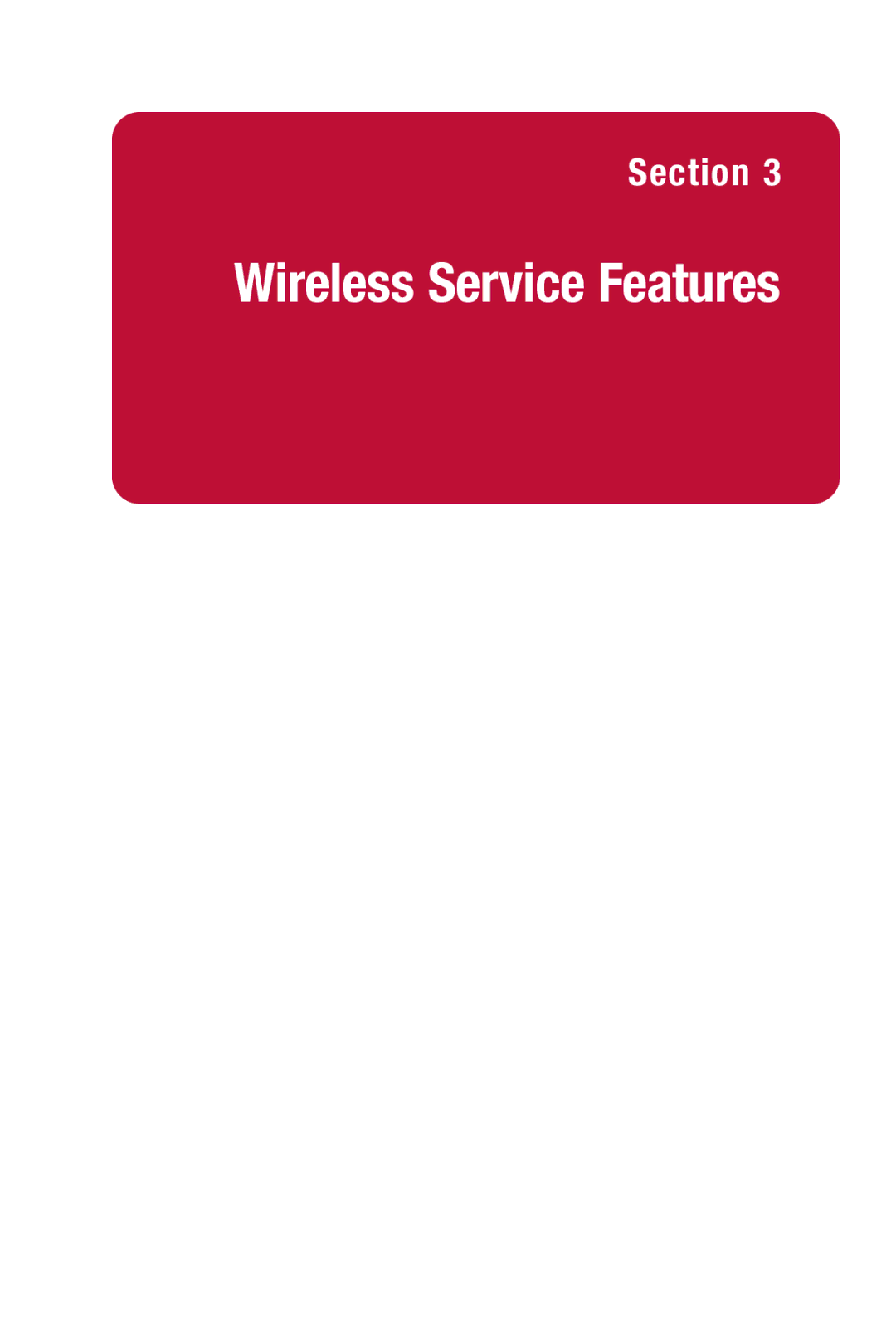 Sanyo II manual Wireless Service Features 