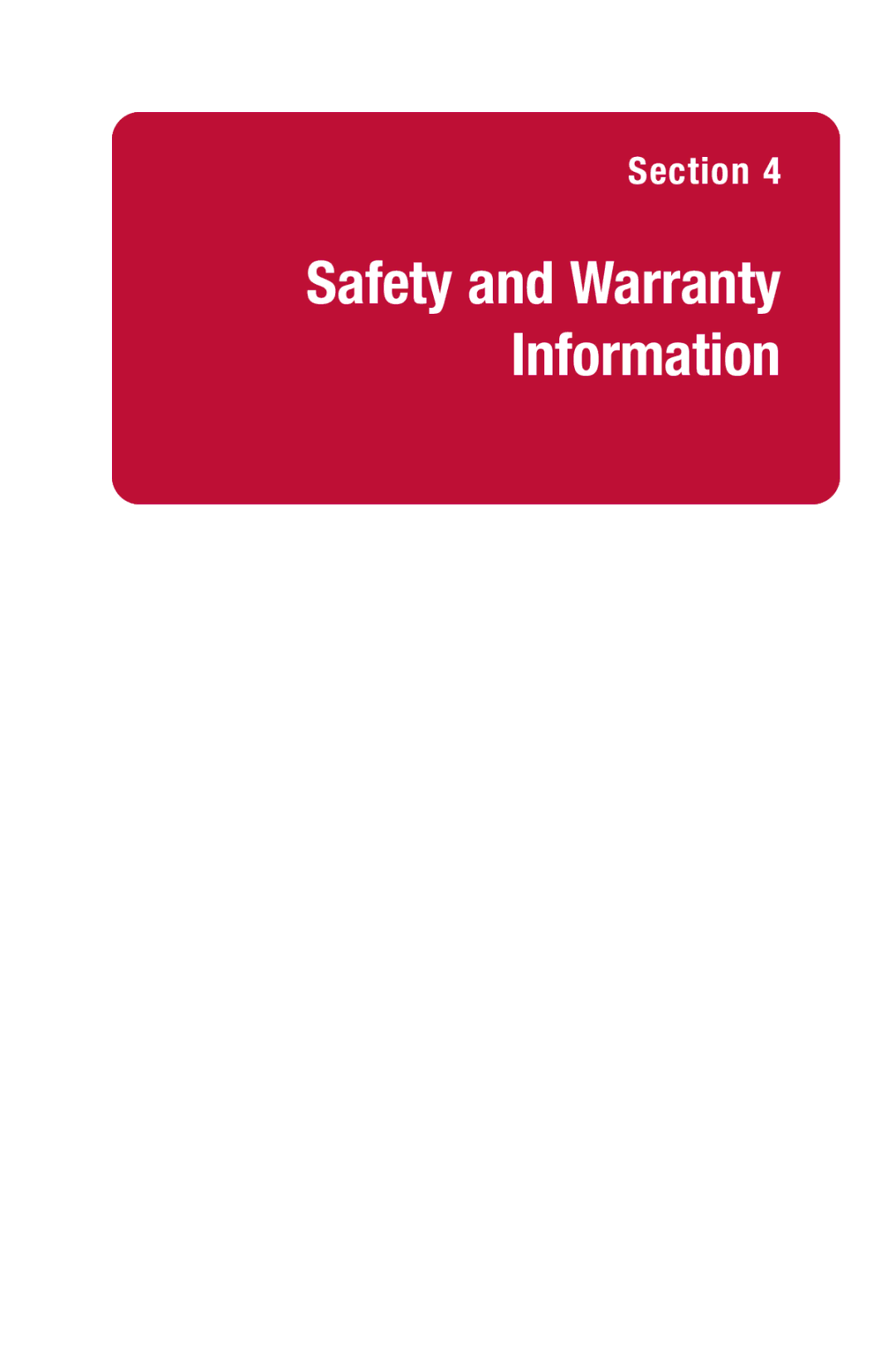 Sanyo II manual Safety and Warranty Information 