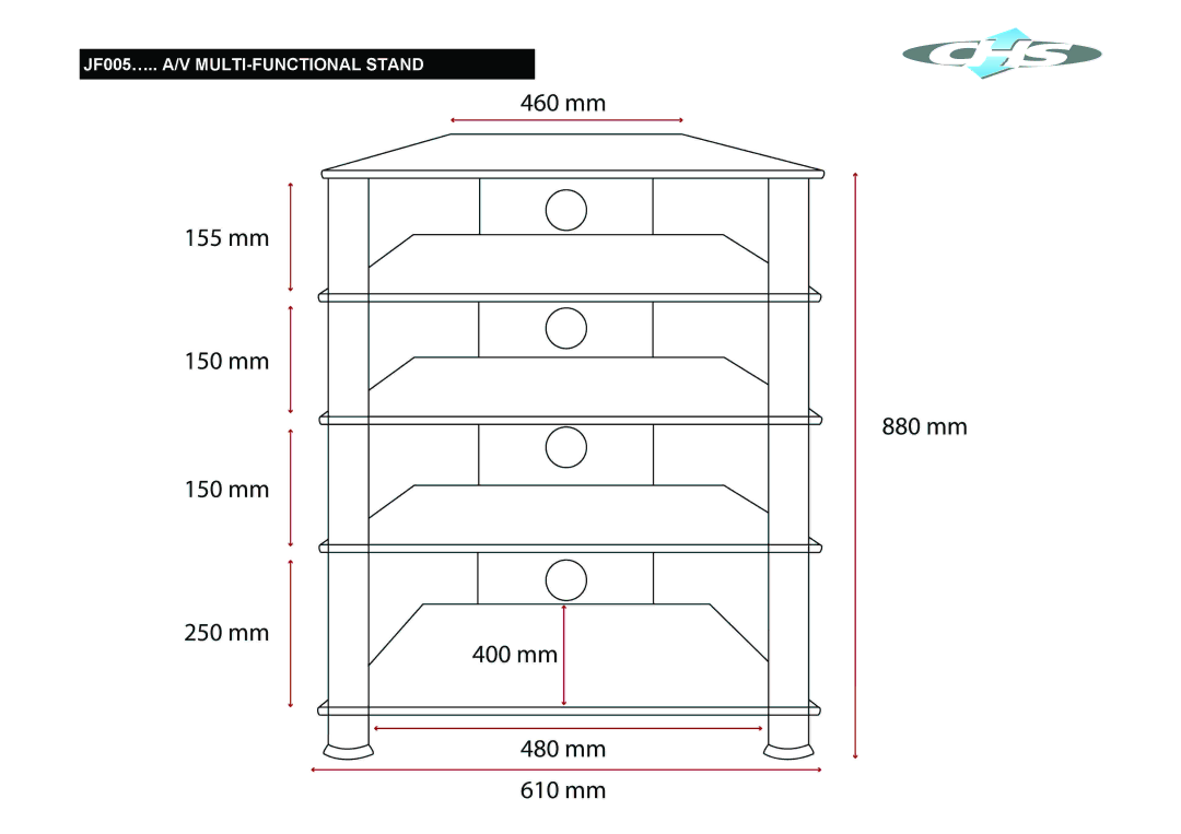 Sanyo JF005BC, JF005BB, JF005SC manual JF005….. A/V MULTI-FUNCTIONAL Stand 