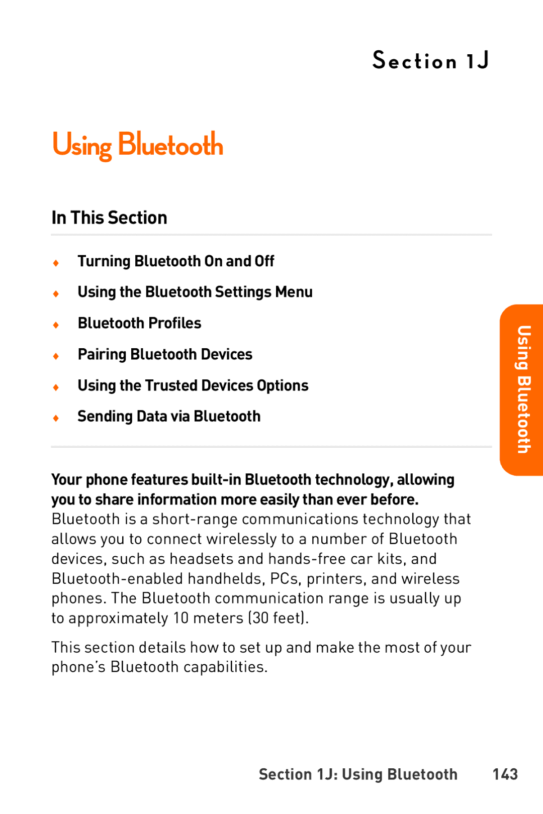 Sanyo Katana manual Using Bluetooth 143 