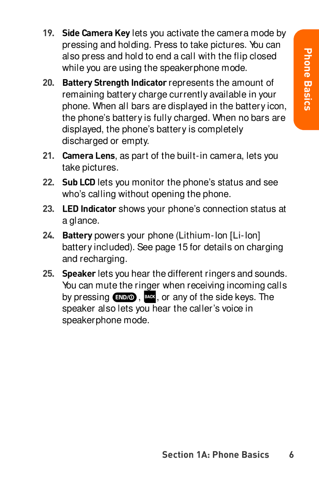 Sanyo Katana manual Phone Basics 