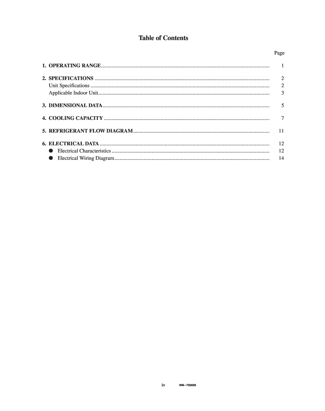 Sanyo KMS1812, KMS0712, CM3212 service manual Table of Contents 