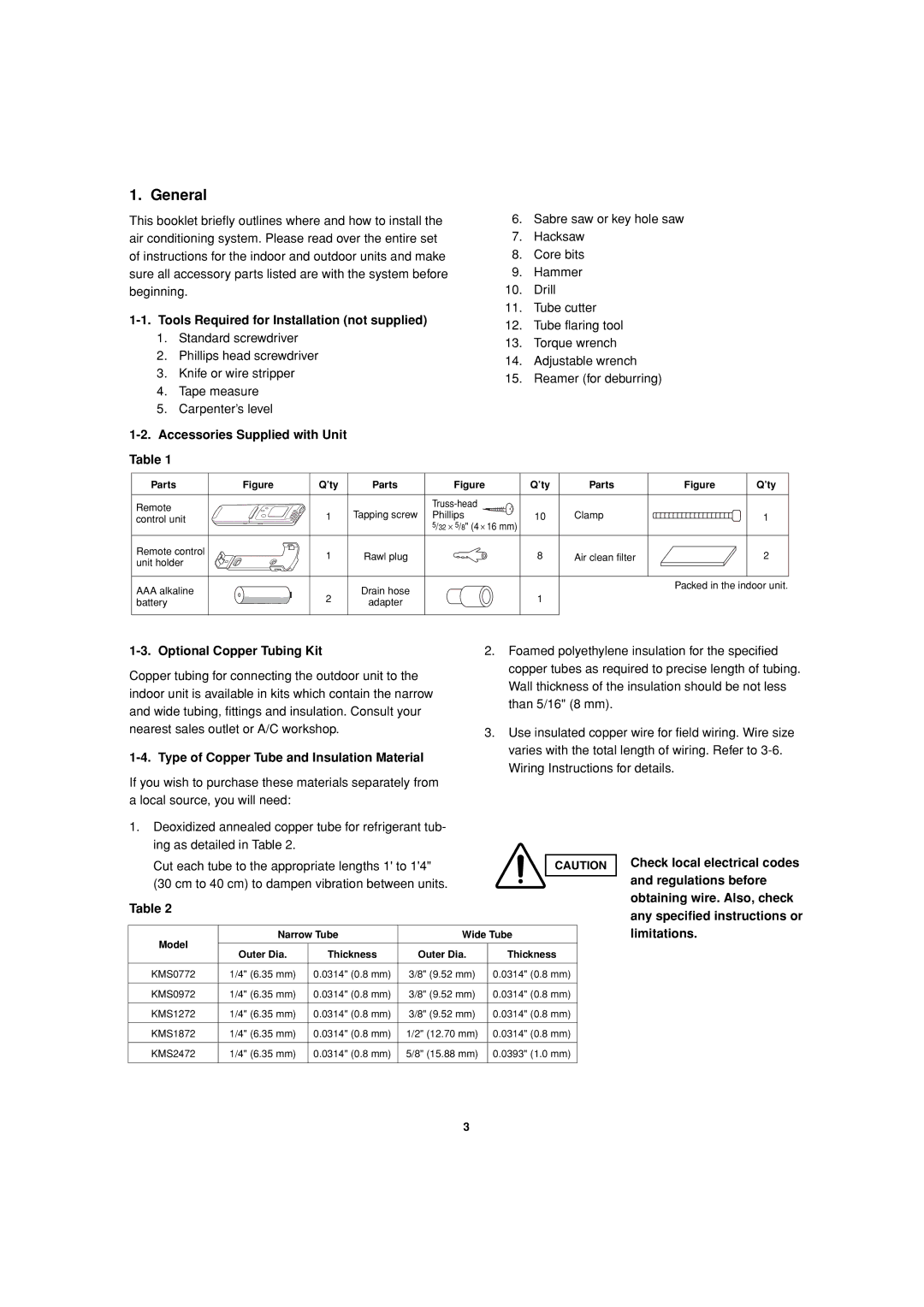 Sanyo KMS2472, KMS1872 service manual General 