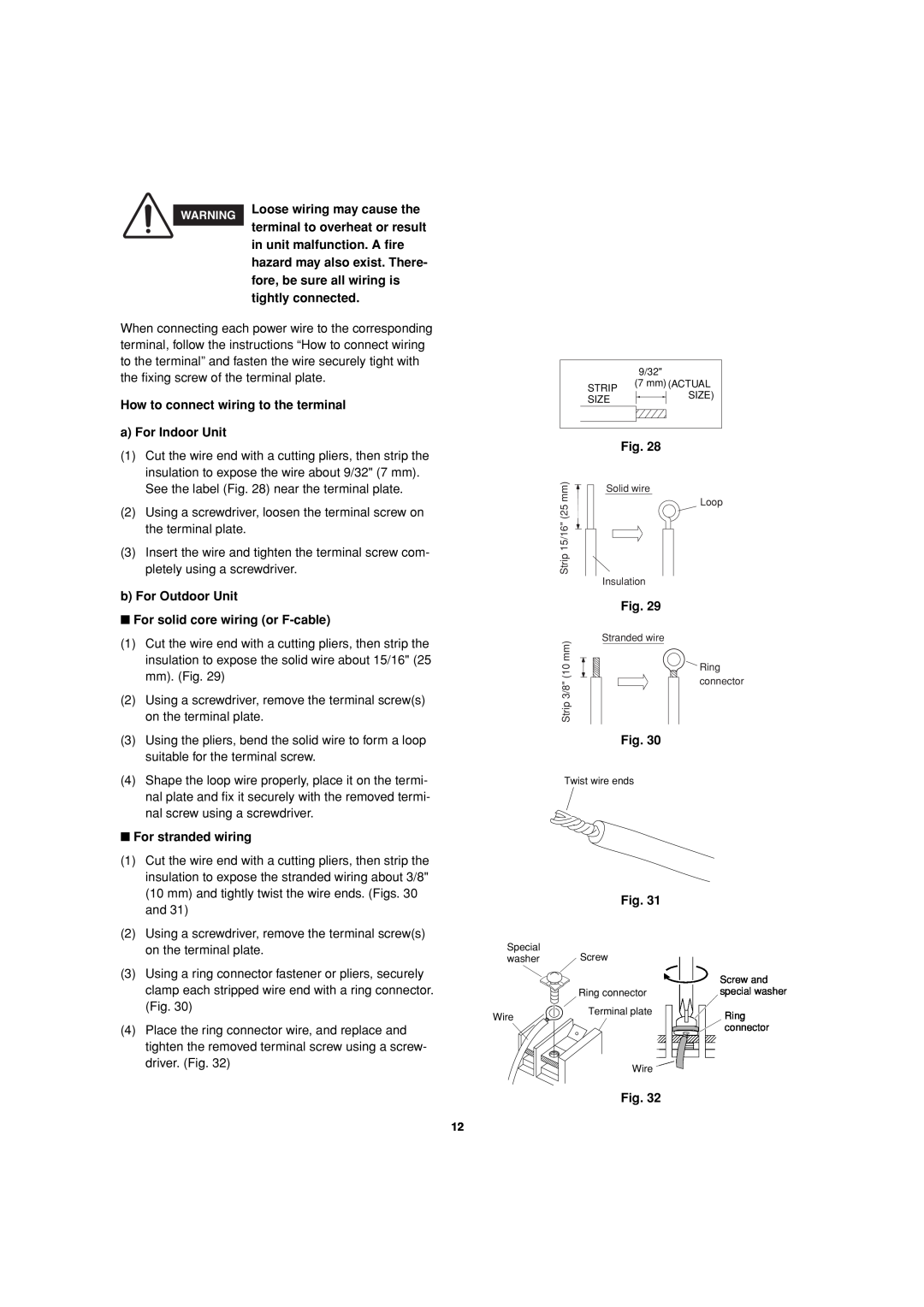 Sanyo KMS1872, KMS2472 service manual Loose wiring may cause the 