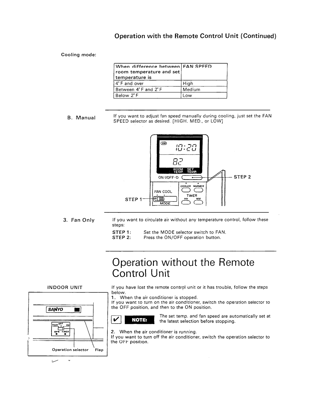 Sanyo KS0911, KS1211W, KS3622, KS2422, KS3012W manual 