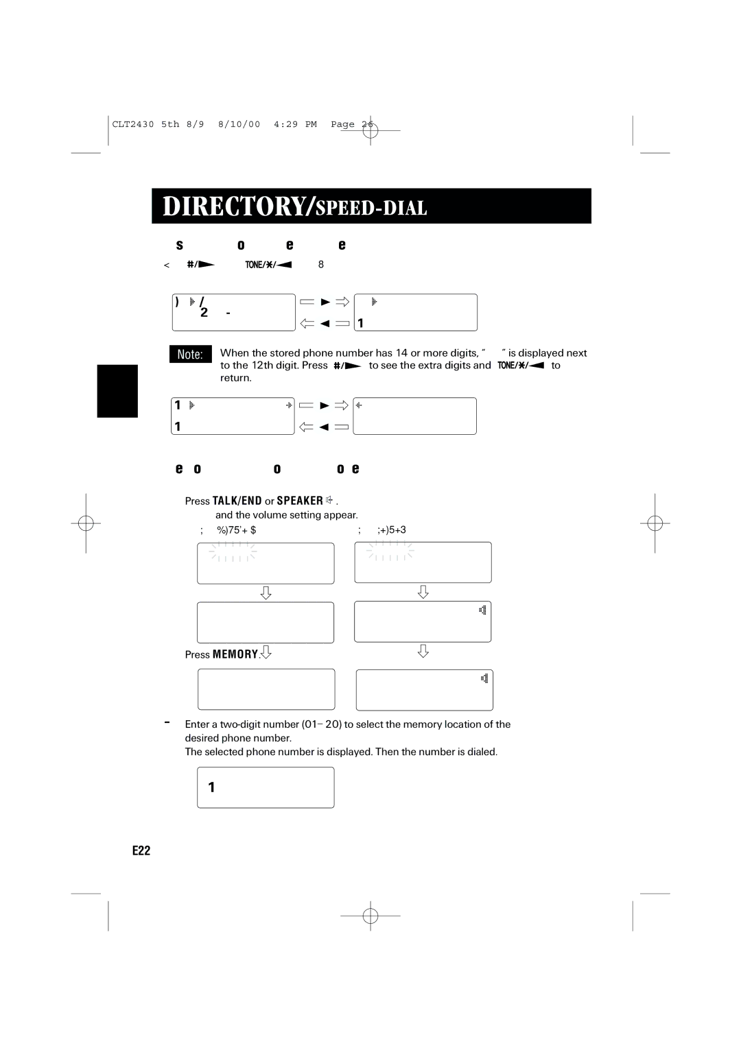 Sanyo LC-2430 instruction manual Display a programmed number, Memory dialing from Talk mode, Talk 035 