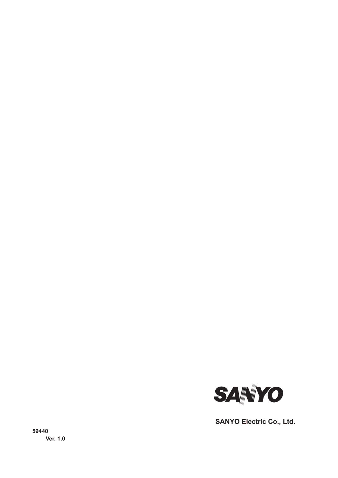 Sanyo LCD-26XR9DA instruction manual 59440 Ver 