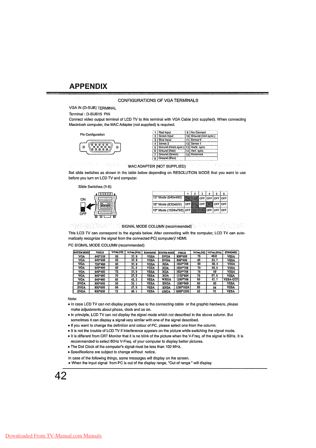 Sanyo LCD-47S10-HD, LCD-42S10-HD manual 