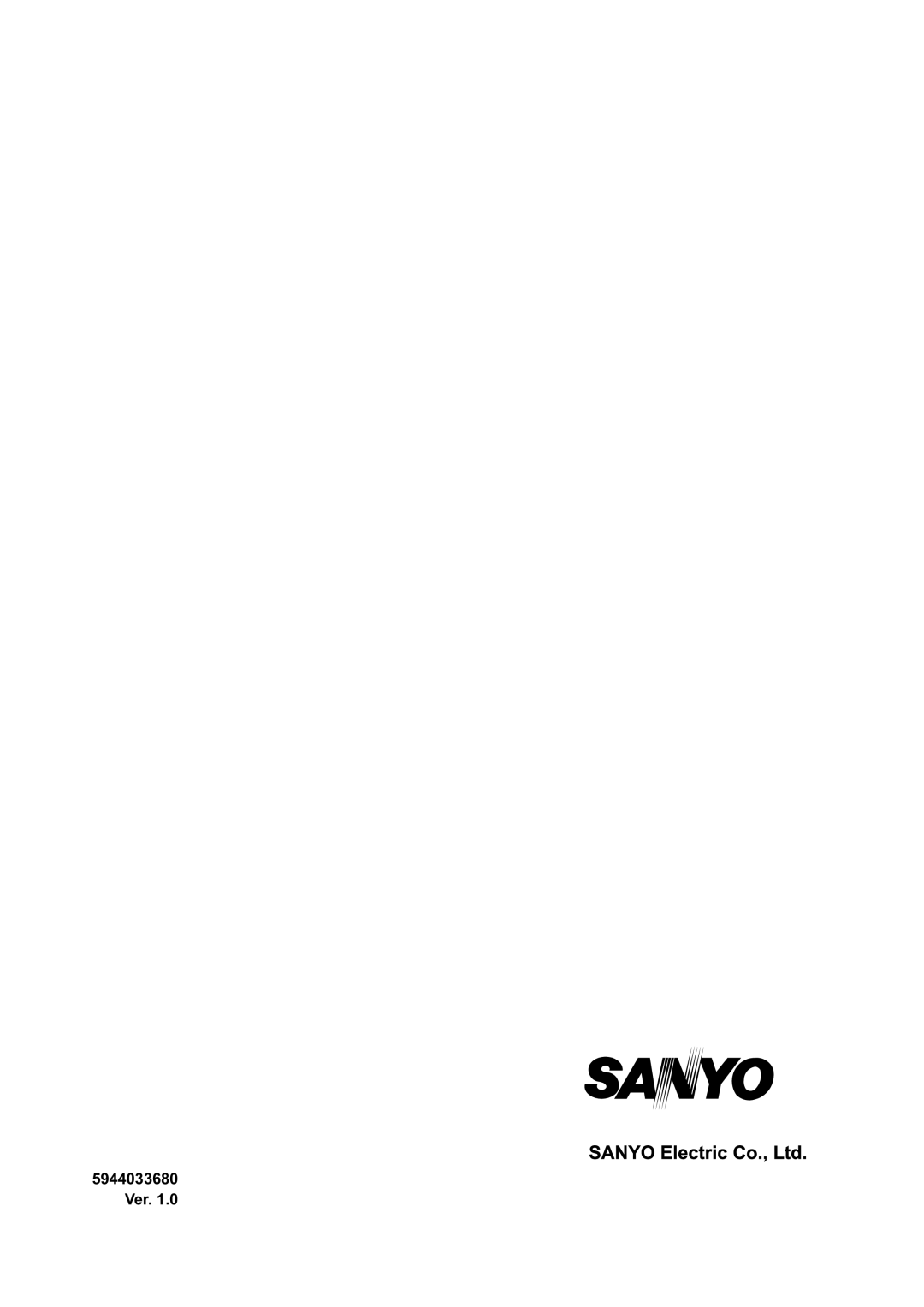 Sanyo LCD-47XR8DA instruction manual 5944033680 Ver 