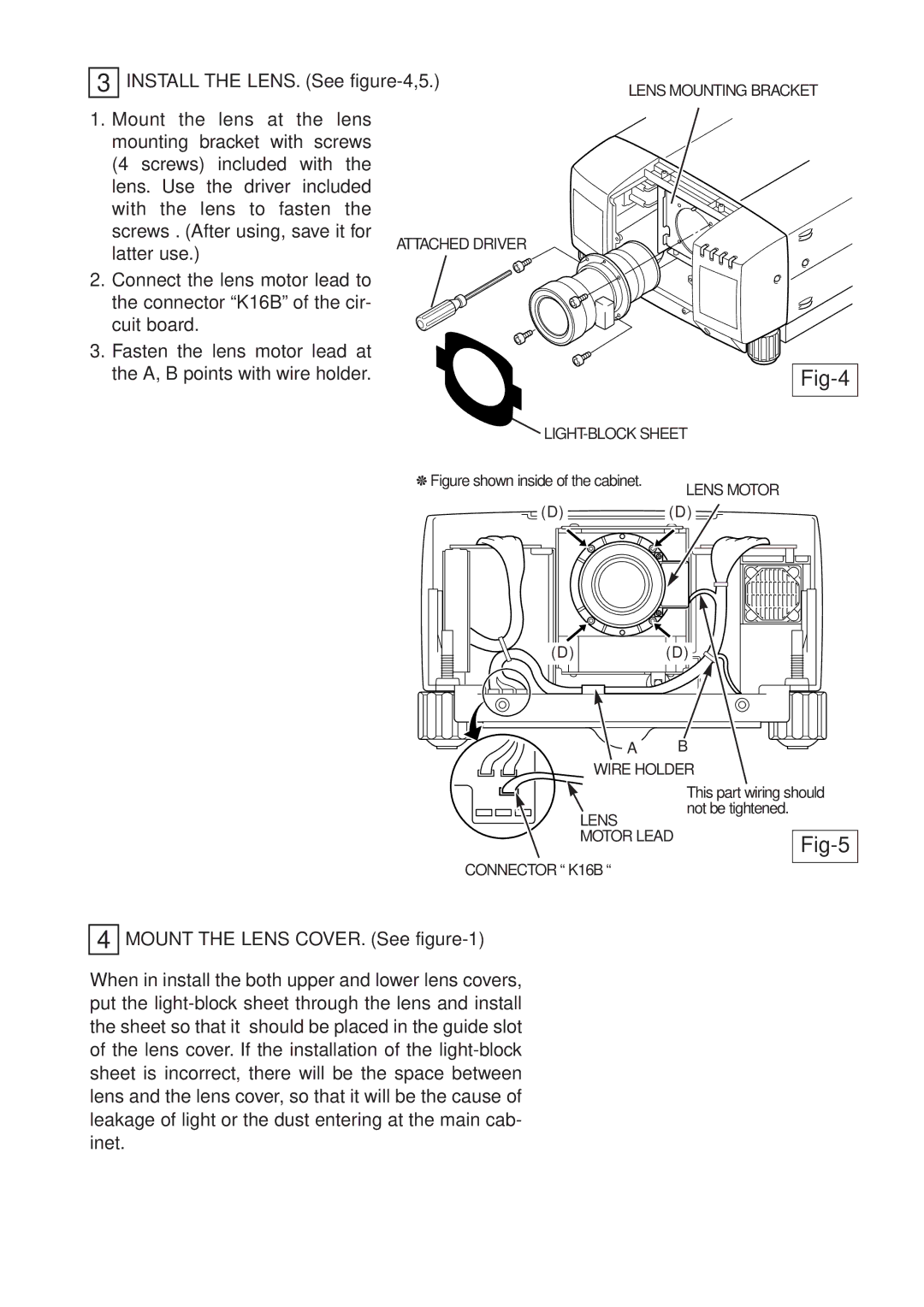 Sanyo LNS-M01 manual Fig-4, Fig-5 