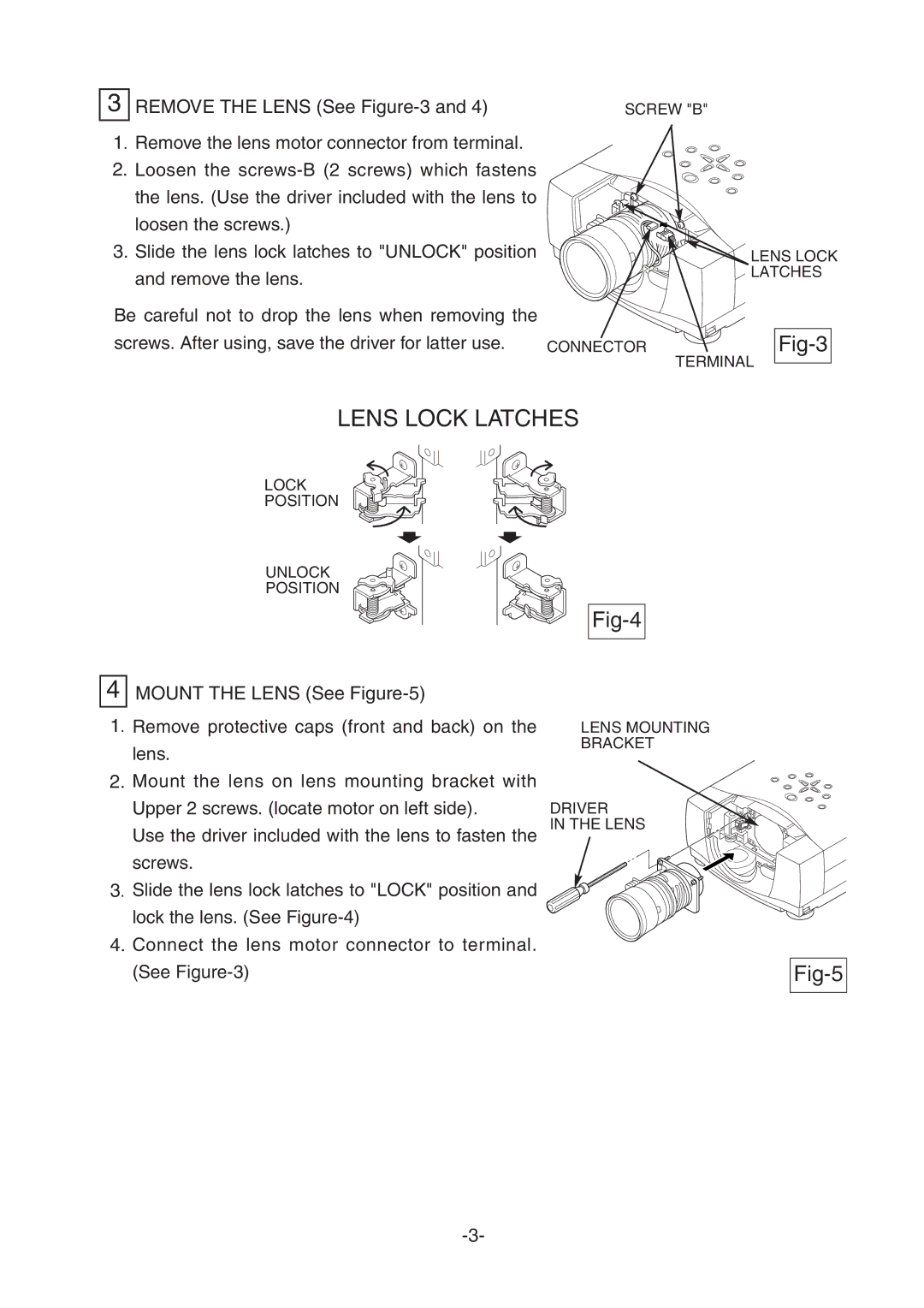 Sanyo LNS-S30, LNS-S31 manual Fig-4, Fig-5 