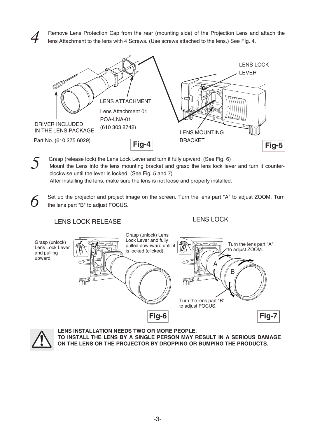 Sanyo LNS-T03 manual Fig-4, Fig-6 Fig-7 