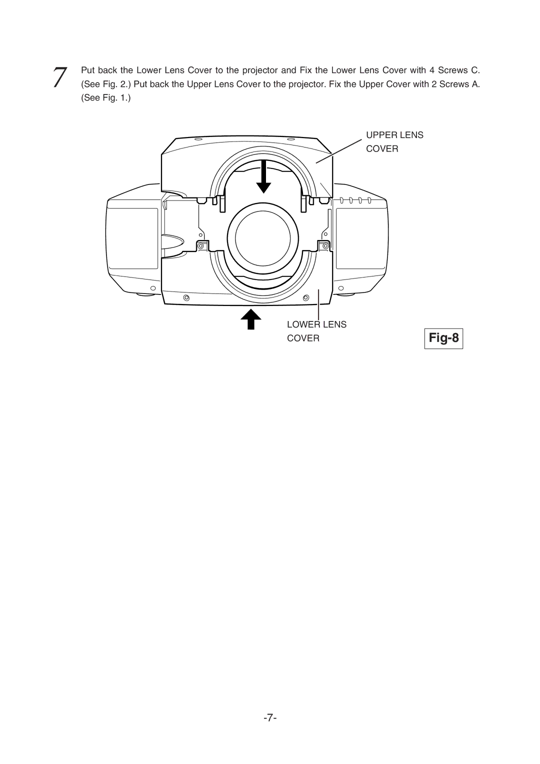 Sanyo LNS-T03 manual Upper Lens Cover Lower Lens Cover 