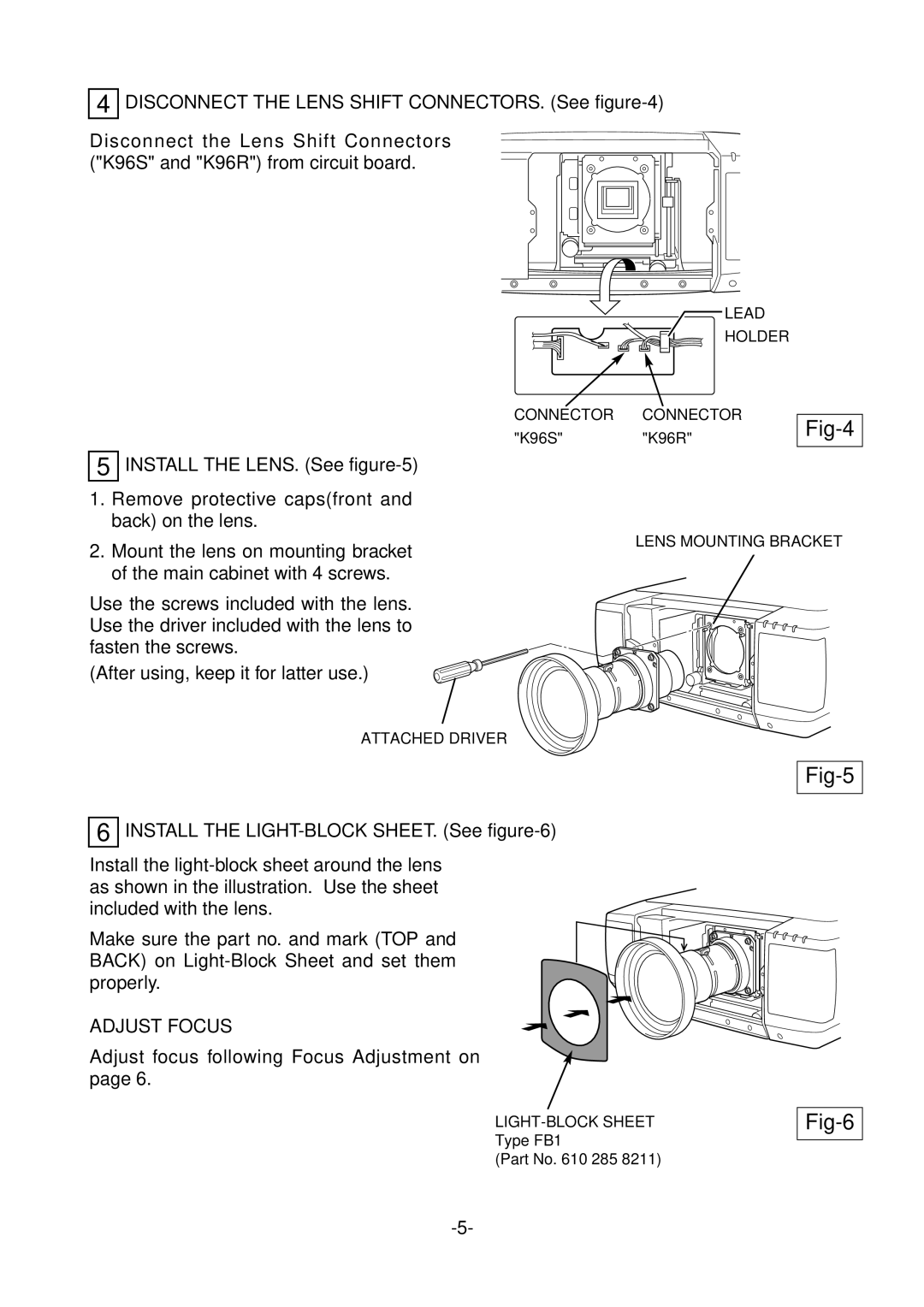 Sanyo LNS-W03 manual Fig-6 