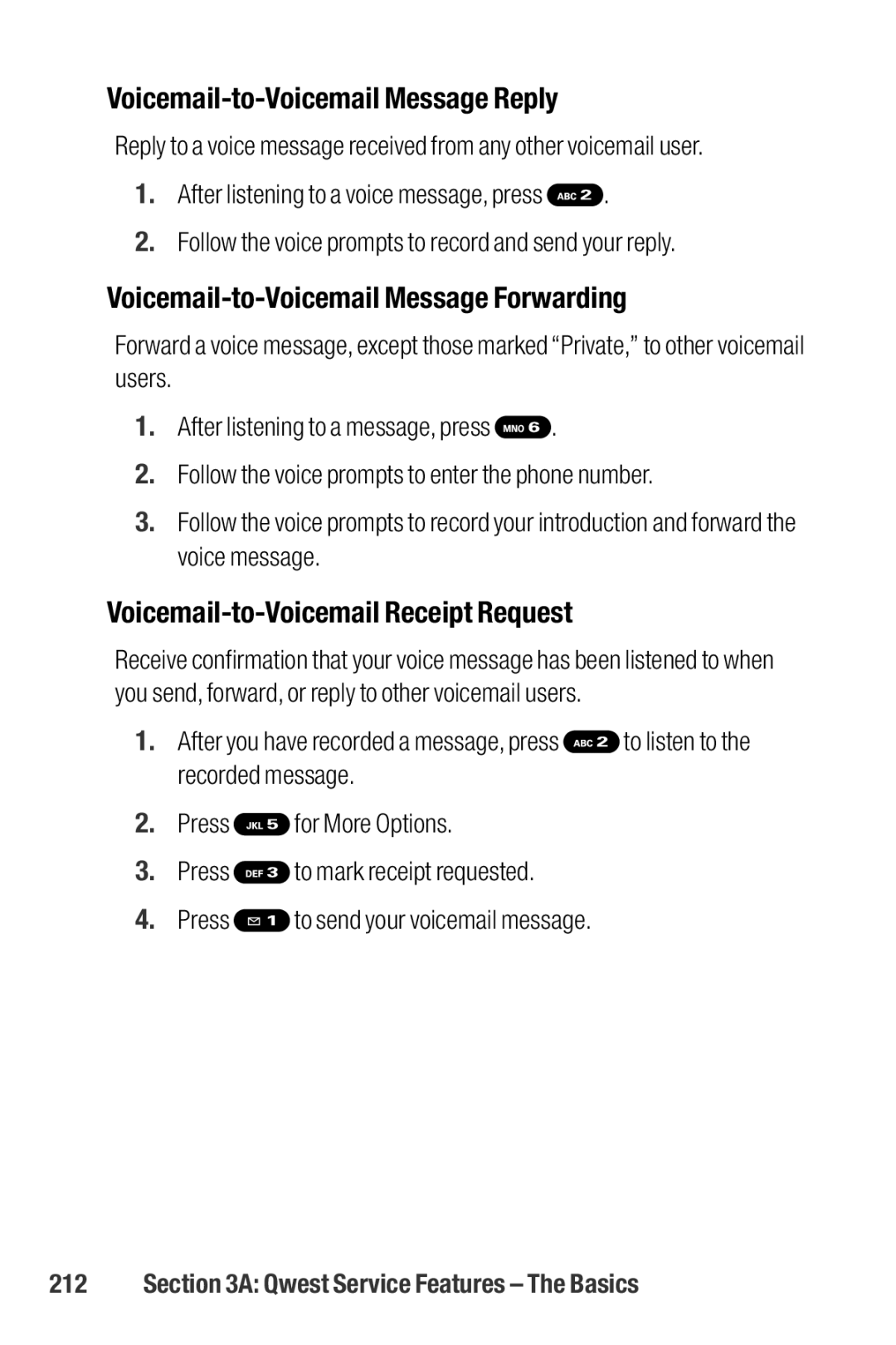 Sanyo M1 manual Voicemail-to-Voicemail Message Reply, Voicemail-to-Voicemail Message Forwarding 