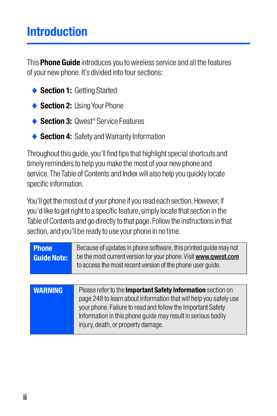 Sanyo M1 manual Introduction 