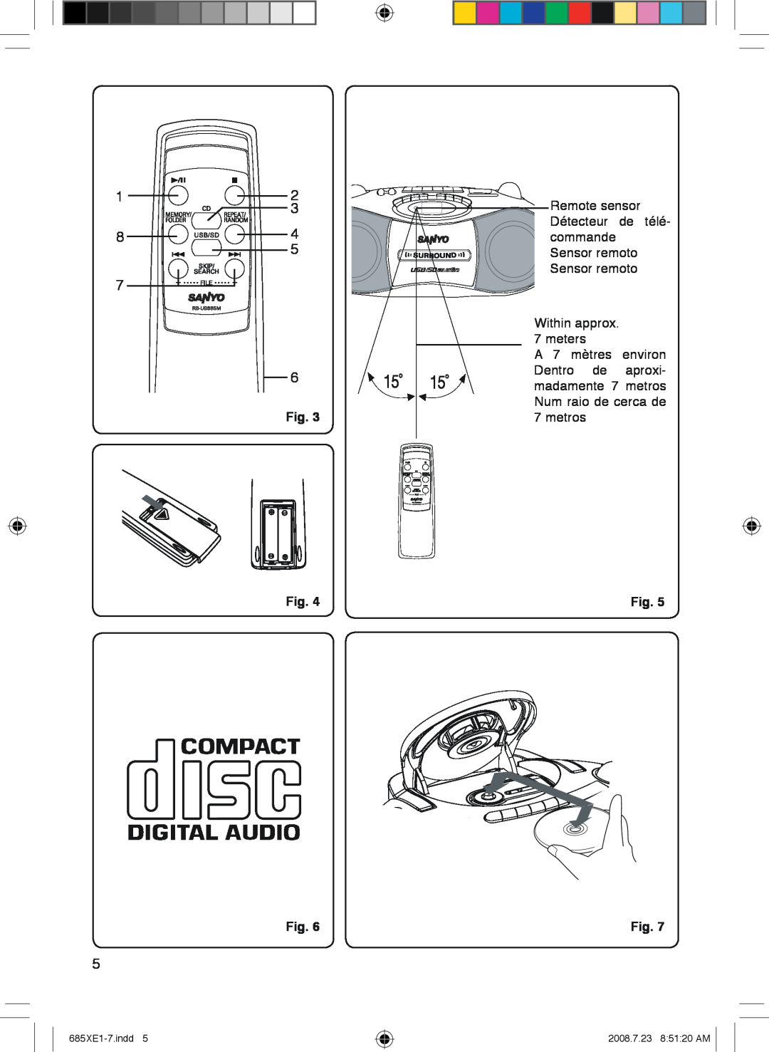 Sanyo MCD-UB685M instruction manual Fig. Fig. Fig 