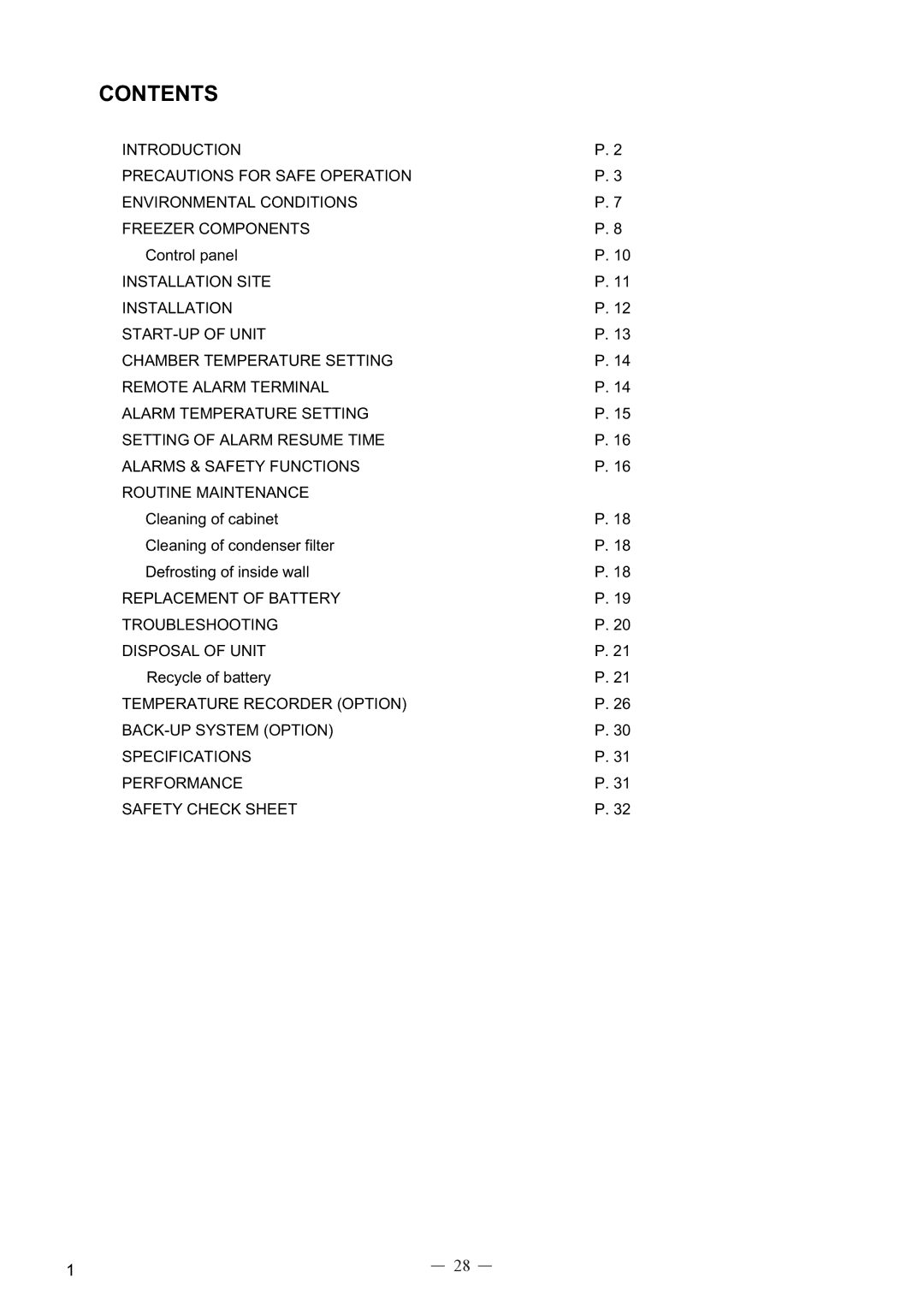 Sanyo MDF-594C instruction manual Contents 