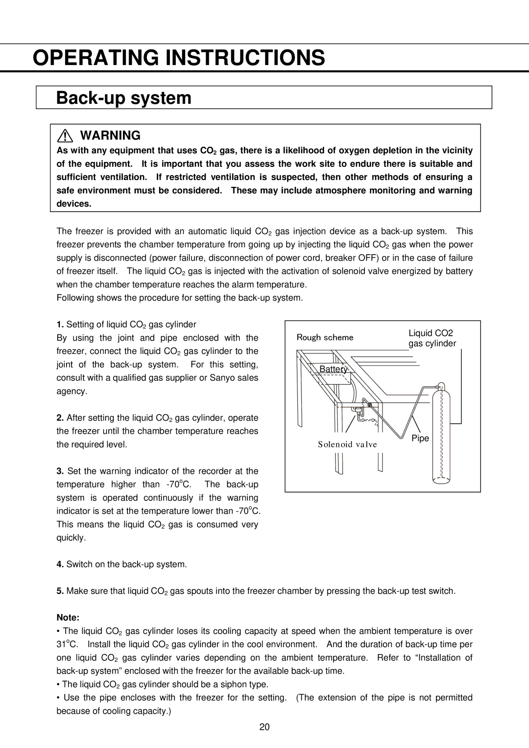 Sanyo MDF-593C, MDF-793C instruction manual Back-up system, Rough scheme 