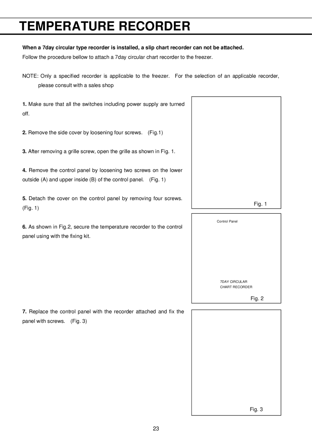 Sanyo MDF-793C, MDF-593C instruction manual Control Panel 