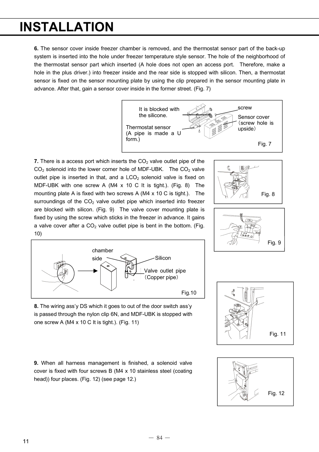 Sanyo MDF-C8V service manual Installation 