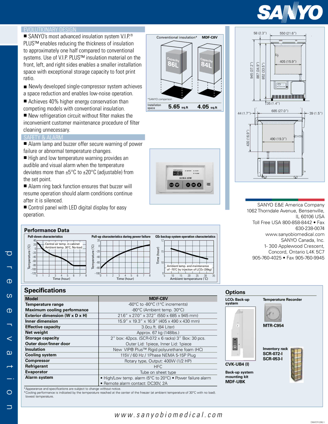 Sanyo MDF-C8V manual Ratio, Competing models with conventional insulation, Cleaning unnecessary, Set point 