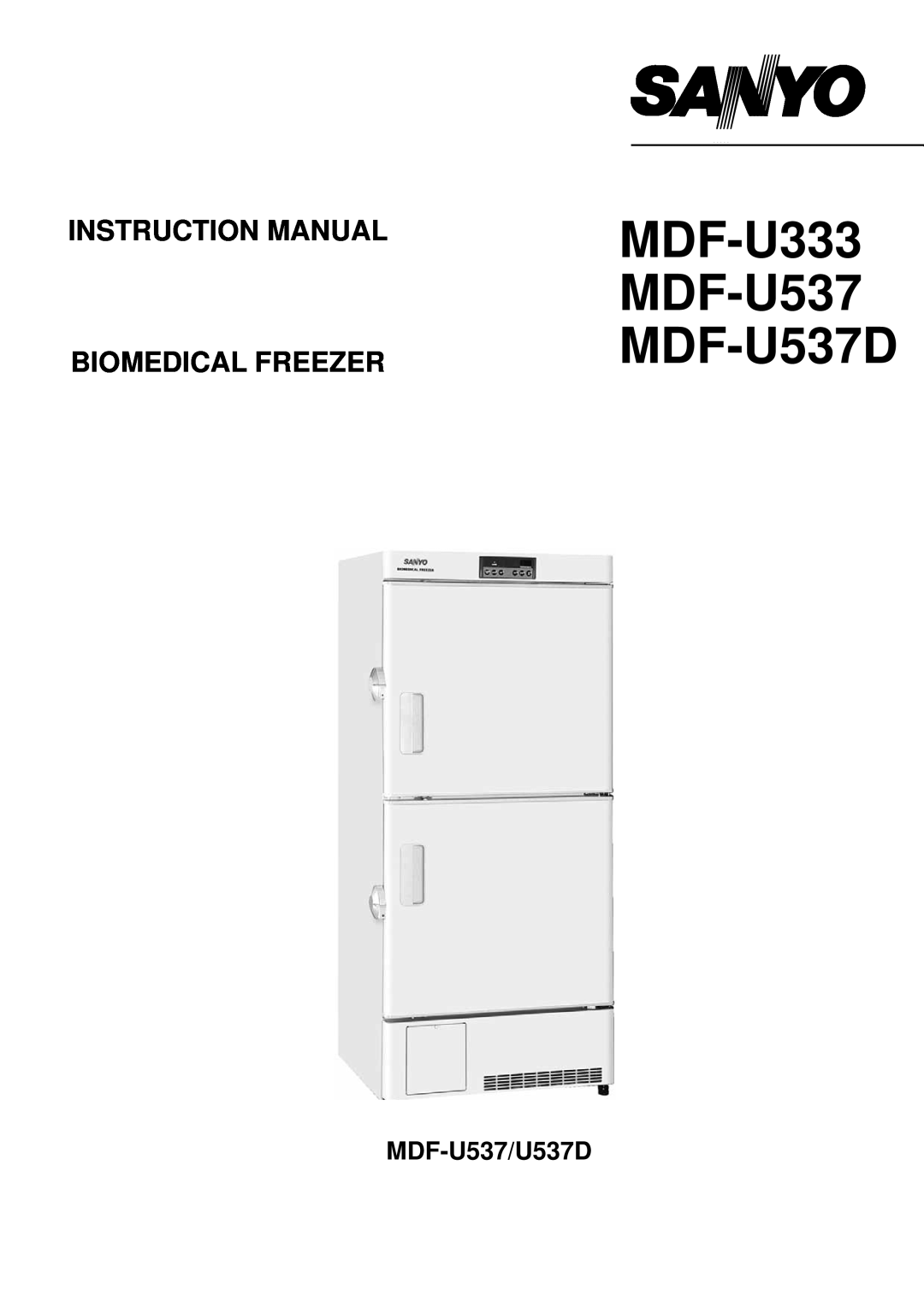Sanyo instruction manual MDF-U333 MDF-U537 MDF-U537D, MDF-U537/U537D 