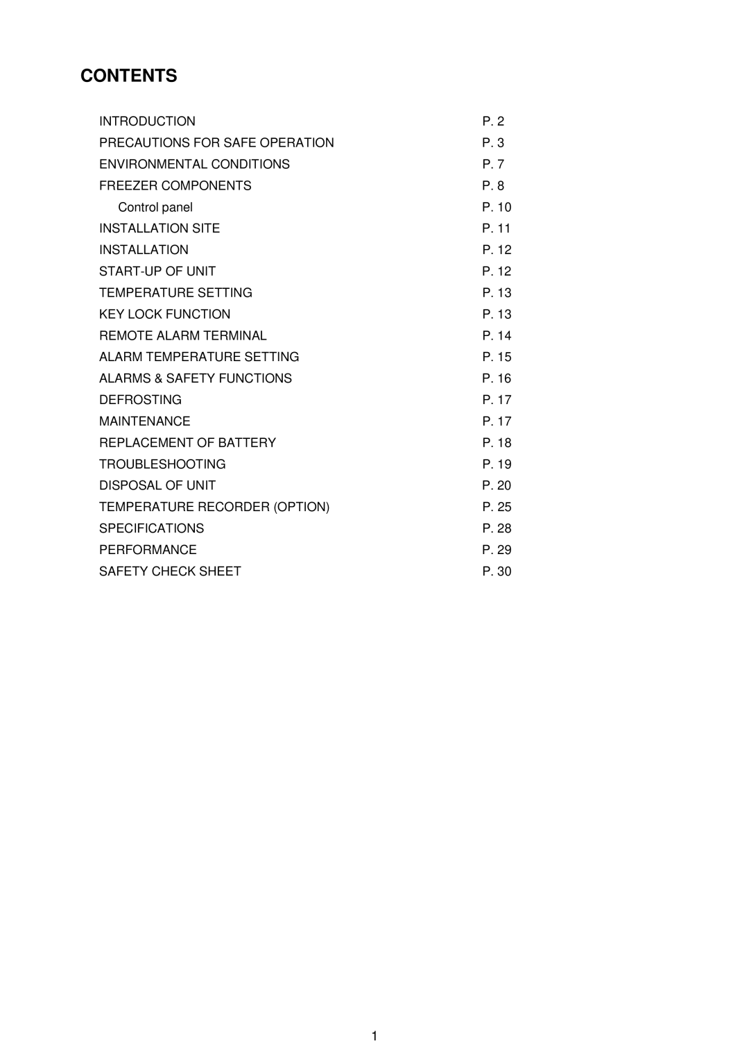 Sanyo MDF-U730M instruction manual Contents 