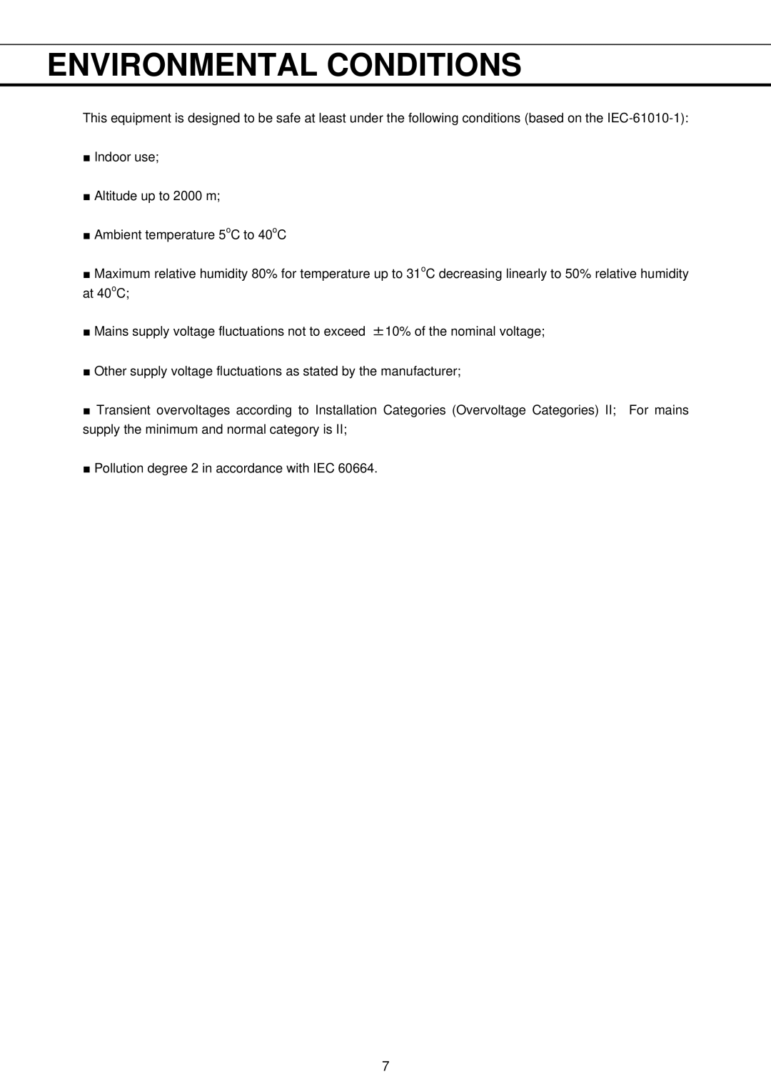 Sanyo MDF-U730M instruction manual Environmental Conditions 