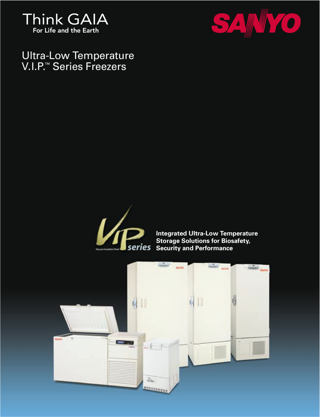 Sanyo MDF-U53V, MDF-U73V, MDF-C2156VAN manual Ultra-Low Temperature V.I.P. Series Freezers, Security and Performance 