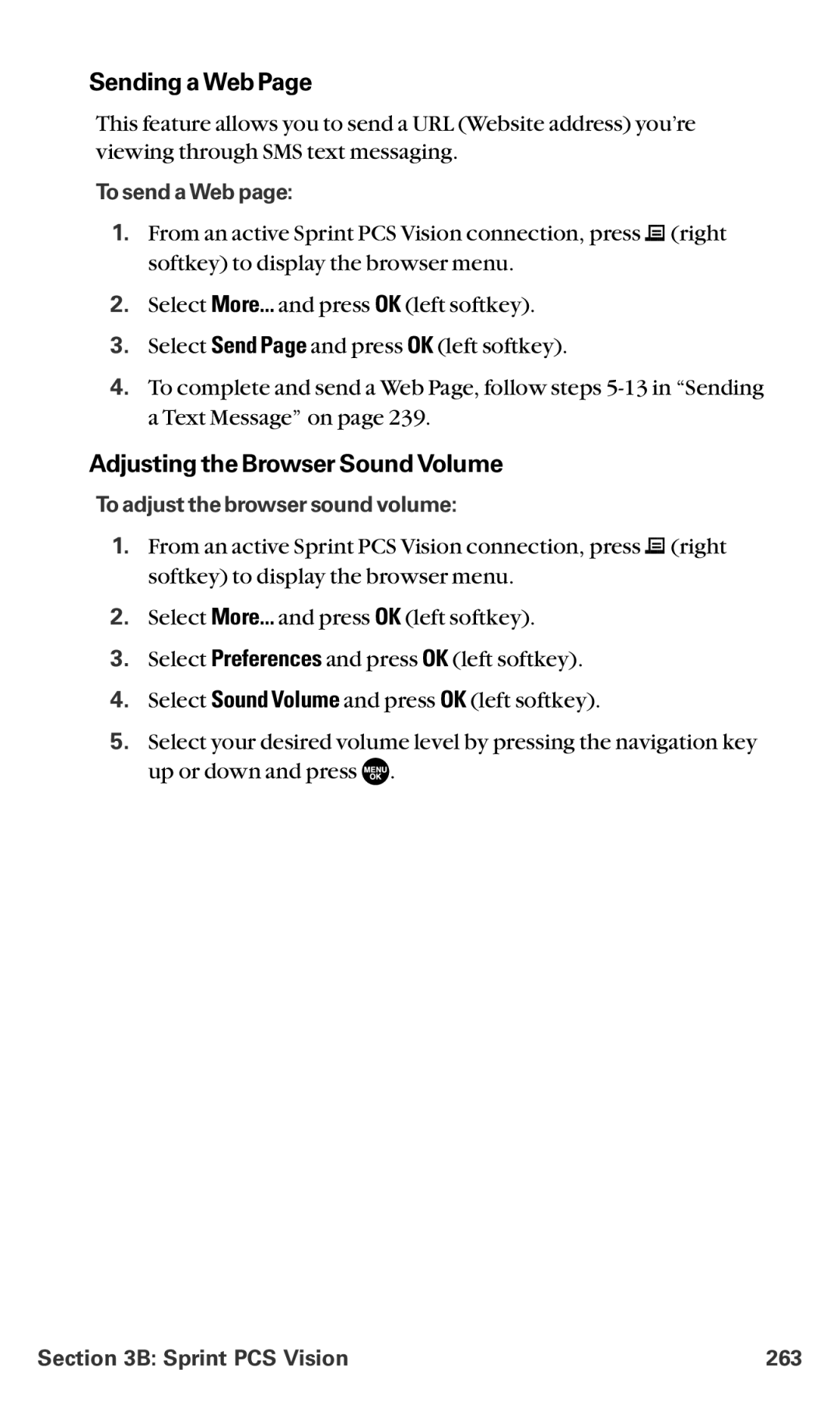 Sanyo MM-5600 manual Sending a Web, Adjusting the Browser Sound Volume, To send a Web, To adjust the browser sound volume 