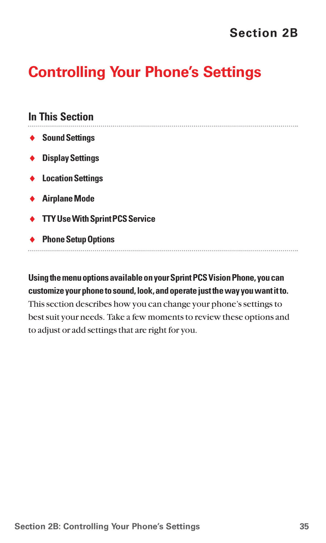 Sanyo MM-5600 manual Controlling Your Phone’s Settings 