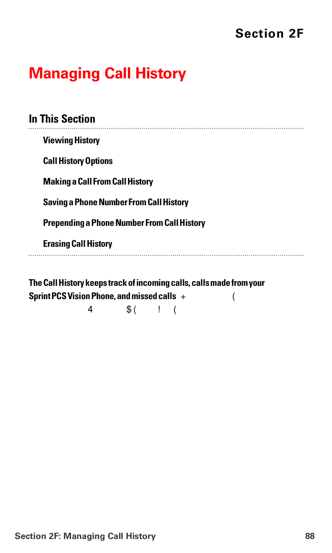 Sanyo MM-7400 manual Managing Call History 