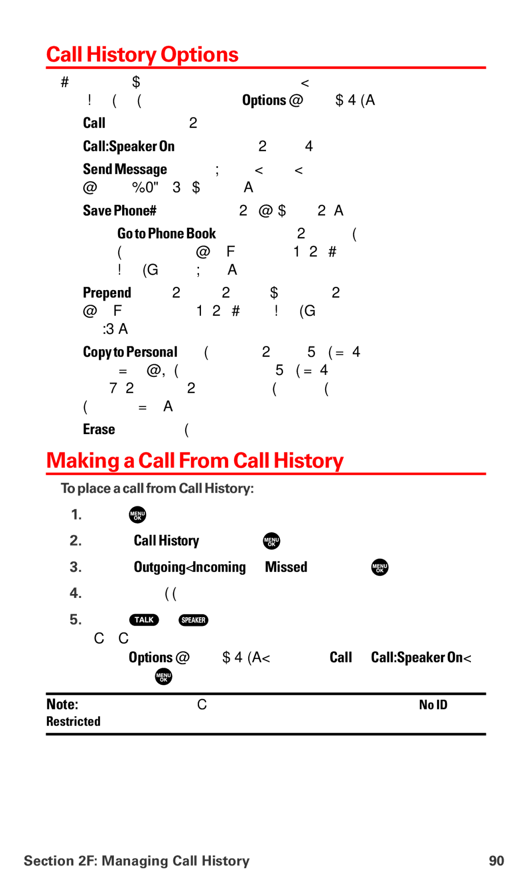 Sanyo MM-7400 manual Call History Options, Making a Call From Call History, Select Outgoing, Incoming or Missed and press 