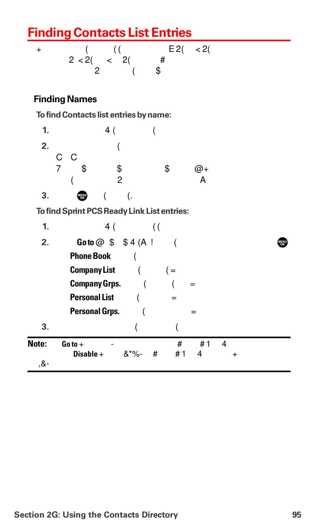 Sanyo MM-7400 manual Finding Contacts List Entries, Finding Names, To find Contacts list entries by name 